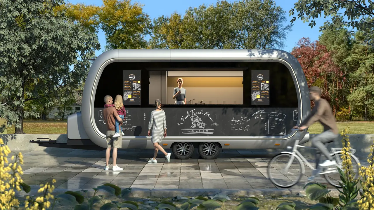 UniQ truck mobilaus verslo sprendimo projekto vizualizacija